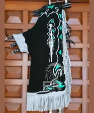 Bull Riding Pro Rodeo Chaps Suede leather Adult fringeuede  chap