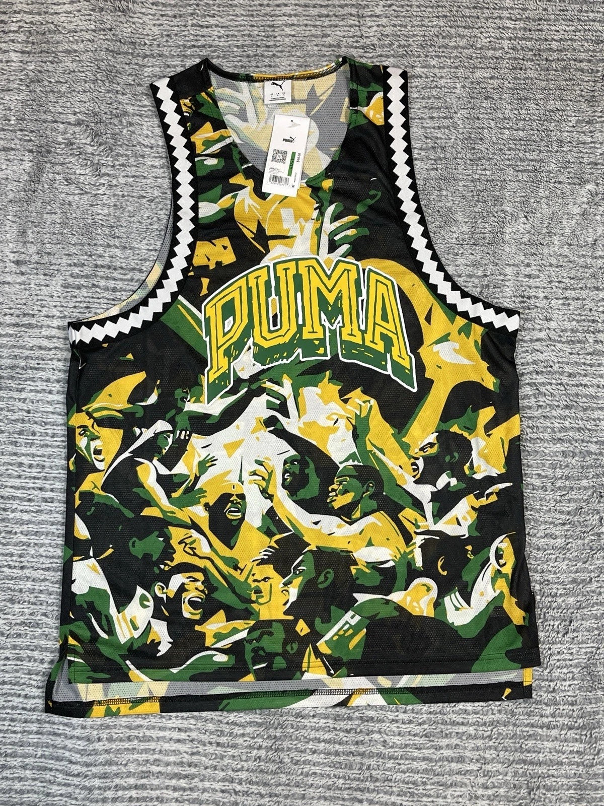 PUMA Men's Rival Rage Regular-fit Mesh Graphic Jersey Size Large NEW