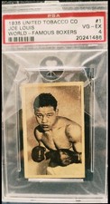  1935 United UTC World Famous Boxers JOE LOUIS Rare Rookie #1 PSA 4 