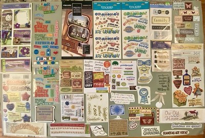 SALE Large Lot of GRANPARENT Stickers, Cut-outs, Rub-ons, Etc. Frances Meyer Etc