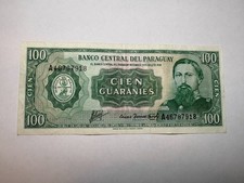 Paraguay 100 Guaranies 1952 Good Condition Circulated Banknote Foreign Money