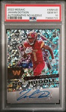 2022 Panini Mosaic #ANH-JD Jahan Dotson Autographs No Huddle PSA 10 RC