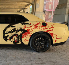 Muscle Car Blood Splatter Side Graphic Decal Muscle Car Blood Splatter Side Graphic Decal