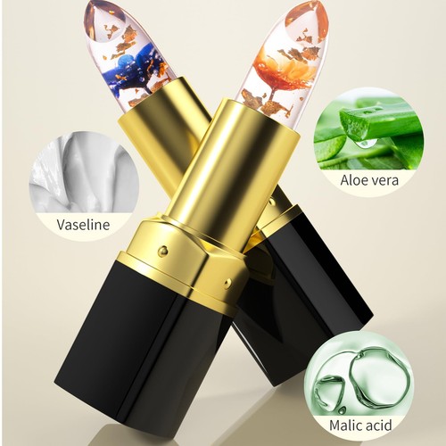 3Pcs Clear Color Jelly Lipstick,Crystal Jelly Flower Color Changing Lipstick ... - Picture 4 of 9