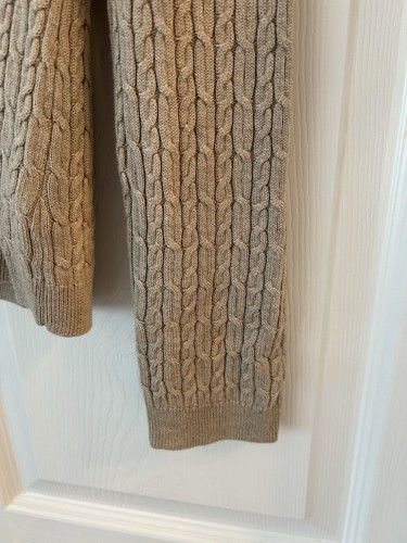 Brooks Brothers Women’s Brown Silk/Cashmere Cable Knit Cardigan Sweater Size L - Picture 5 of 13