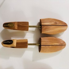 Salvatore Ferragamo Cedar Pair Of Wood Shoe Trees Mens XL Made USA Adjustable