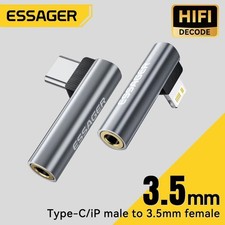 L-shaped USB-C to 0.14 in Jack Adapter for iPhone 16 15