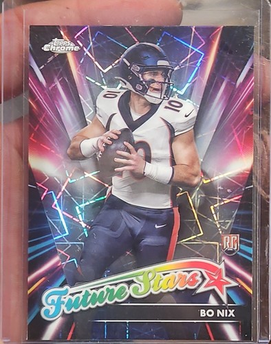 2024 Topps Chrome - Future Stars Bo Nix #FS-4 Lazer Refractor (RC)