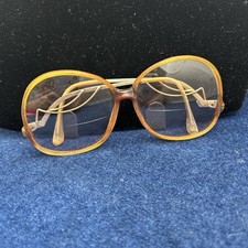 Vintage Women's Oversized Eyeglasses Tortoise Gold Tone