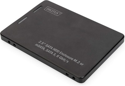 DIGITUS 2,5-Zoll-SATA-Festplattenadapter für M.2 und mSATA, 6 Gbit/s.