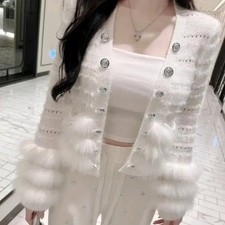 2-Color Luxury Faux Fur Cardigan - Perfect for Formal  Casual Looks