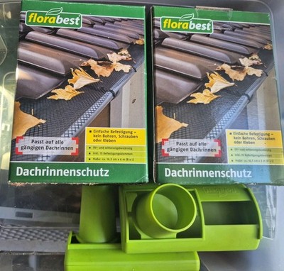 Florabest Dachrinnen Siphon Set 2x Siphon +2 x Dachrinnenschutz