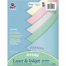 Pacon Array Pastels Paper 8.5" x 11" 20 lbs. Assorted Colors 500/Ream