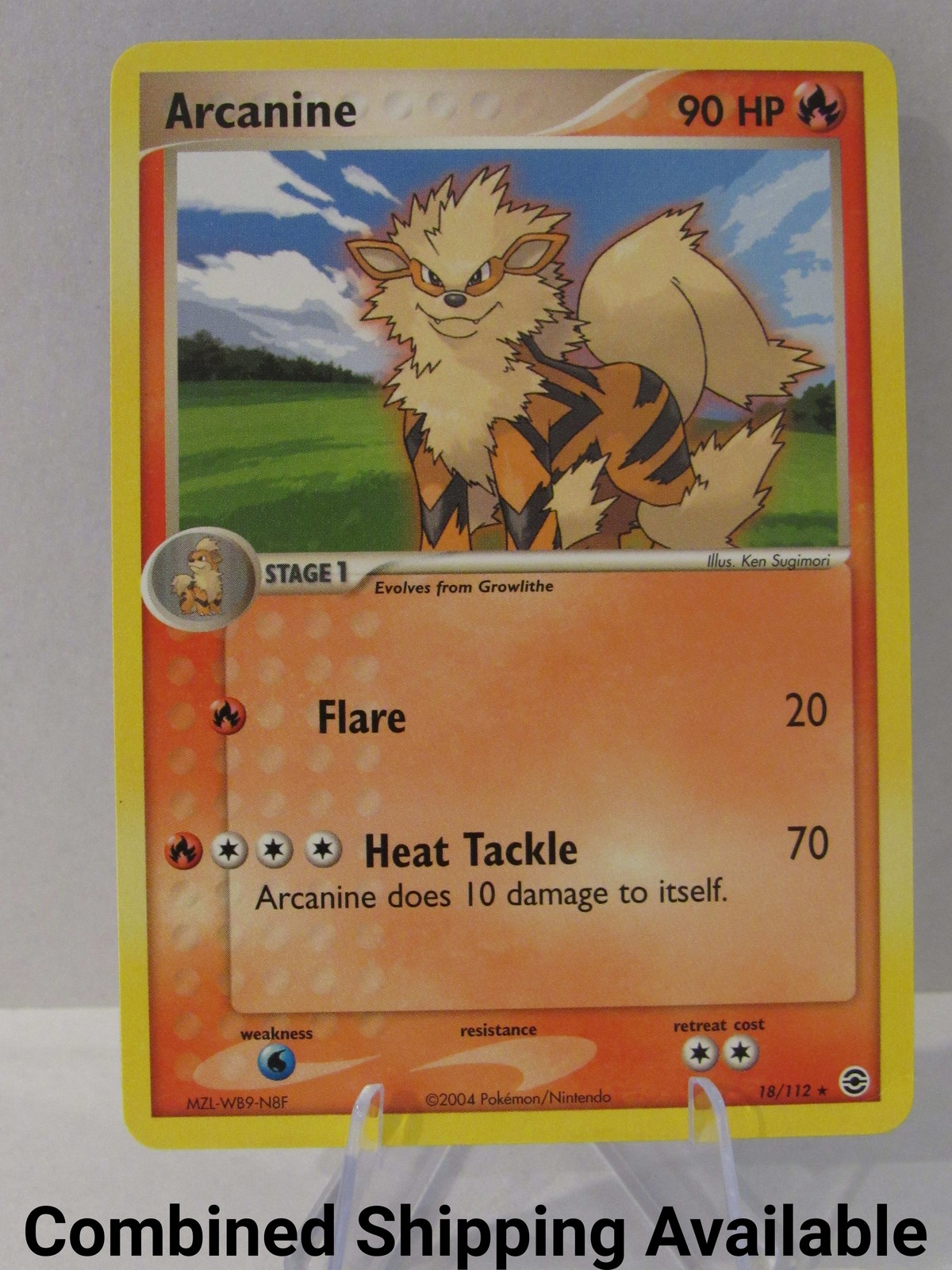 Arcanine 18/112 FireRed & LeafGreen NM English 9187