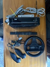 Nintendo Wii Console Black RVL-101 NUNCHUCKS WHEEL OEM Cables Tested Working