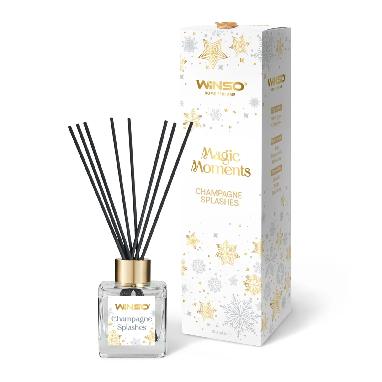 Winso Reed Diffuser Champagne Splashes Scent Christmas Magic Moments 100ml