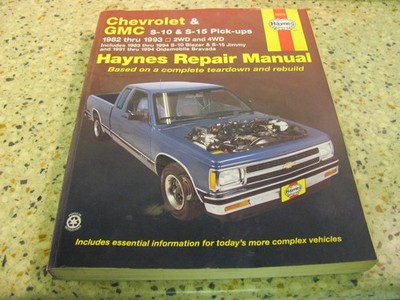 Haynes Chevy S-10 GMC S-15 Truck 1982-1993 Auto Service Repair Manual 24070 