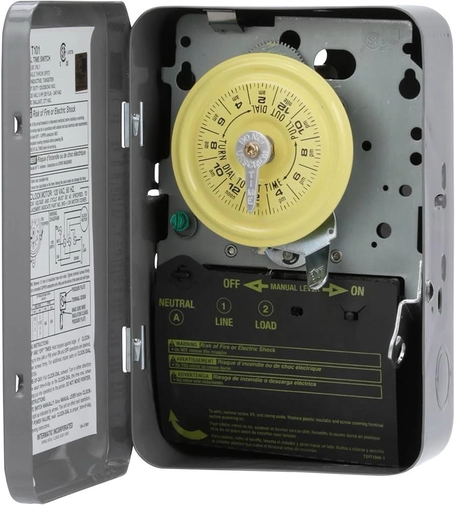 Intermatic T101 24 Hour Mechanical Timer Wall Switch