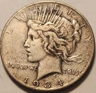 1934-S Peace Silver Dollar Better Date Key Semi Key US Coin