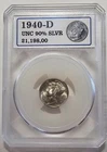 1940-D MERCURY DIME 90% SILVER UNCIRCUALTED