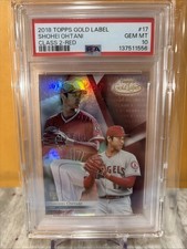 2018 TOPPS GOLD LABEL  CLASS 2 RED RC SHOHEI OHTANI 34/50 JERSEY NUMBER PSA10