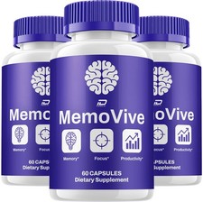 (3 Pack) Memo Vive Supplement Capsules – MemoVive Natural Blend Memory Focus