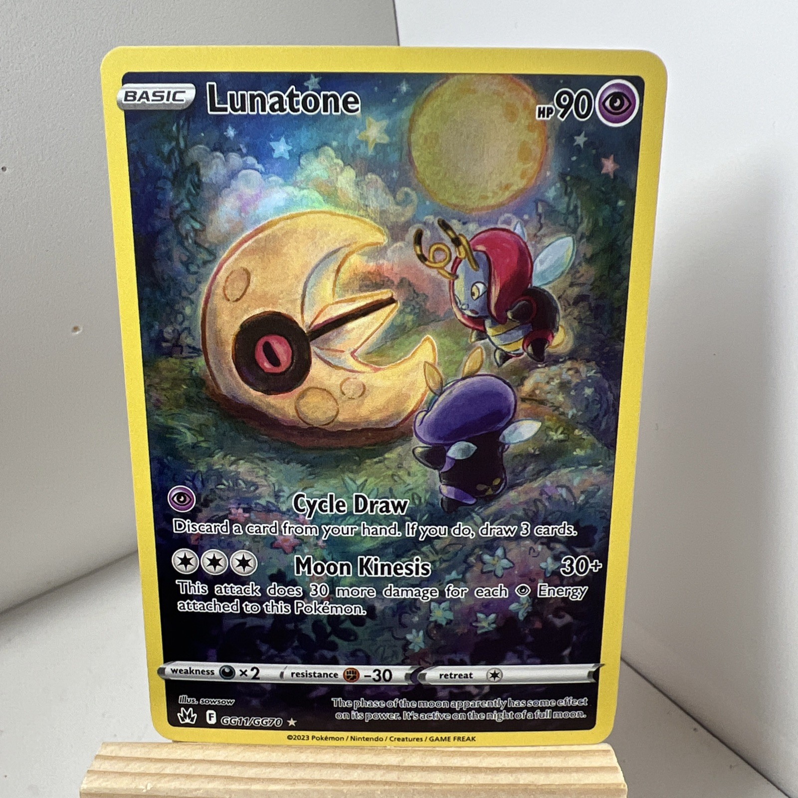 Lunatone GG11/GG70 Pokemon Card Crown Zenith Galarian Gallery Ultra Rare NM/M