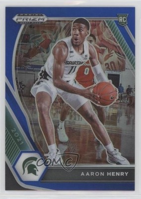 2021-22 Panini Prizm Draft Picks Blue 37/199 Aaron Henry #48 Rookie RC 0o6v