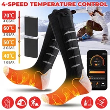 Calcetines Calentado Termico Con 2*5000mAh Bateria Recargable Para Hombre Mujer 
