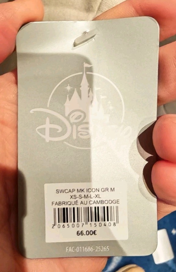 Mickey Icon Hoodie Gray M Disneyland Paris image 3
