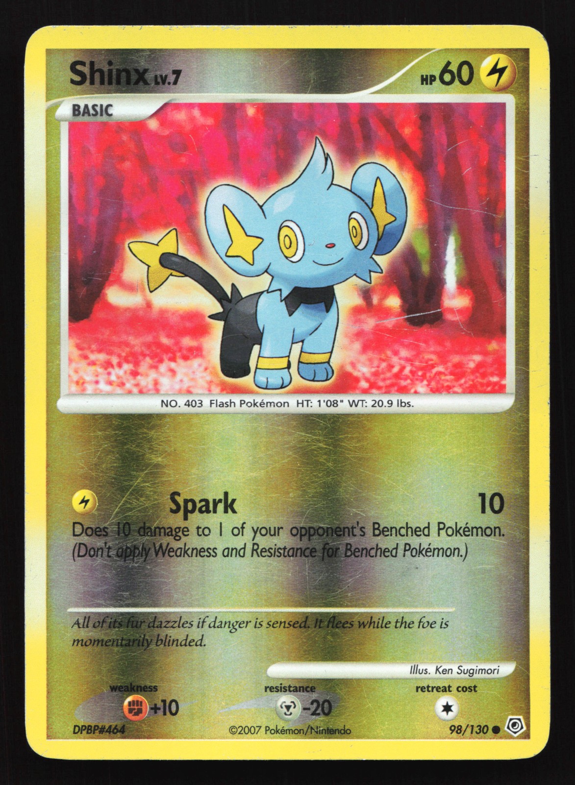 Shinx 98/130 Diamond & Pearl Reverse Holo Pokemon Card
