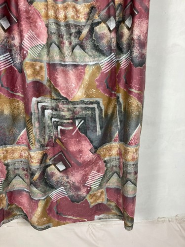 Vintage French Beautiful Wyngard Geometric Printed Wall Hanging 2 Curtain - Picture 14 of 24