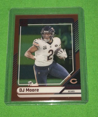 2024 Panini Donruss Clearly DJ Moore Red /99 Chicago Bears 