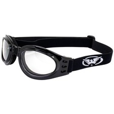 Global Vision Adventure Foldable Goggles Black w/Clear Lens Padded