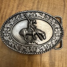 Vintage 1985 Siskiyou Buckle Co Rodeo Horse Cowboy