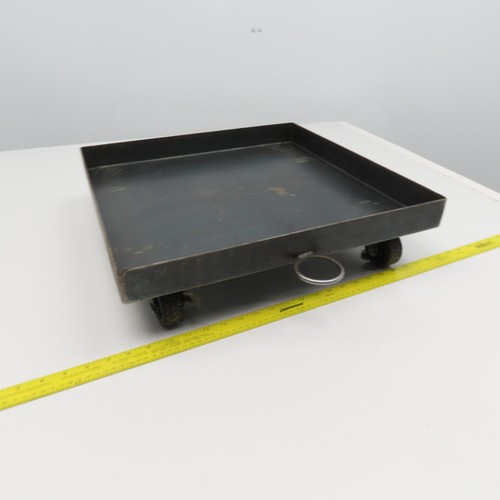 19" x 19" Square Mobile Tote Drum Cart Dolly 5-1/4" Tall