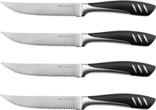 Bellemain Premium Steak Knives Set of 4, Kitchen Knife Sets with Steel Blades