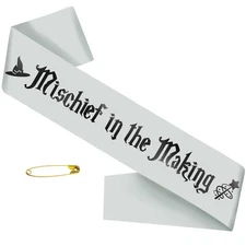 Mischief in the Making Sash, Magic Themed, Baby Shower, Mom to Be, Reveal