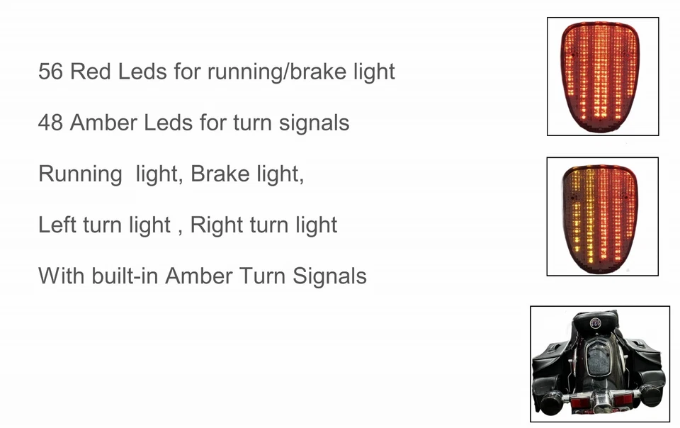 LED Taillight Rear Lamp+Turn Signal For Honda 98-03 Shadow ACE 750;Valkyrie 1500 - Image 2 of 4