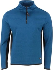Canada Weather Gear Men's Fleece 1/4 Zip in Blue/Black - Size Large