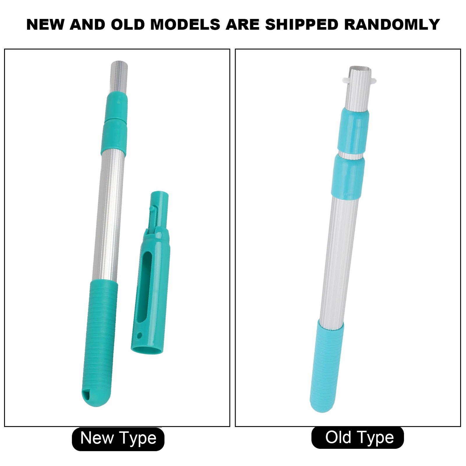 Swimming Pool Telescopic Pole 3 Sections Aluminum ABS Pool Cleaning Net Handl