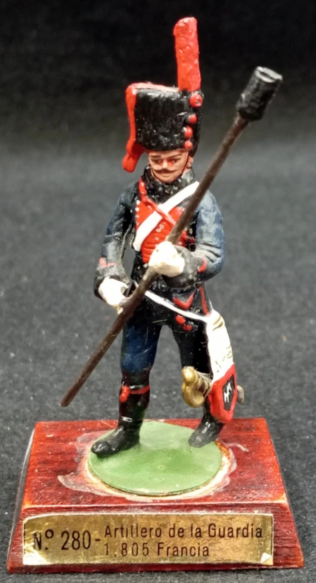 Porte-drapeau Dragon Premier Empire - Figurine CBG Mignot, Plomb Peint, échelle 1:32