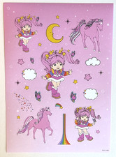 Hallmark HMK   Rainbow Brite   Sticker Sheet Tickled Pink and Sunriser Horse