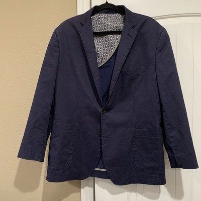 JOHNSTON & MURPHY Men's Large Blazer Sport Coat Cotton
