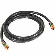 18 AWG Quad Shielded RG6 Coaxial Cable, Black, 6 Ft. - DH6QCEV