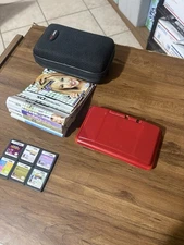 READ! TESTED LAVA RED BUNDLE LOT OEM GBA ORIGINAL Nintendo DS CASE GAMES NTR-001