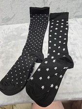 New Ladies Socks Knee High Black Two Pair Thick Material Size S/M