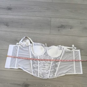 BNWT Vintage Ann Summers White Lace Entice Multi Way Corset Top Size 36C