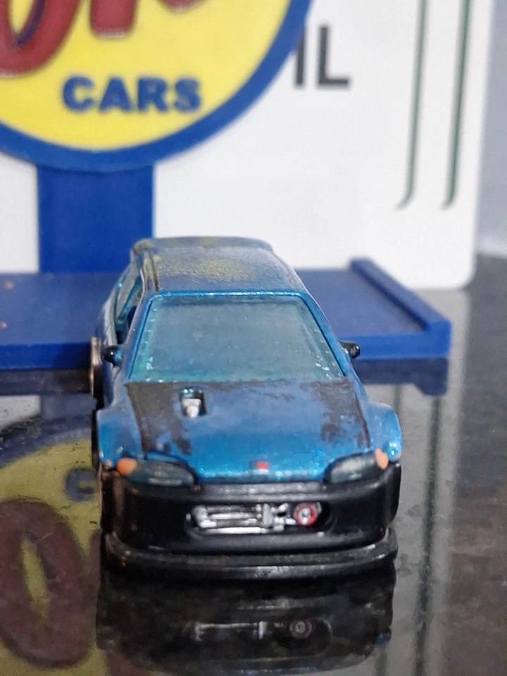 Hotwheels Custom Honda Civic ruedas personalizadas intercambiadas y sueltas Foto 2 de 4