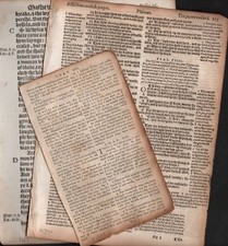 1548 Tyndale Bible Leaf 1615 Geneva Mayflower Leaf 1782 Aitken American Leaf